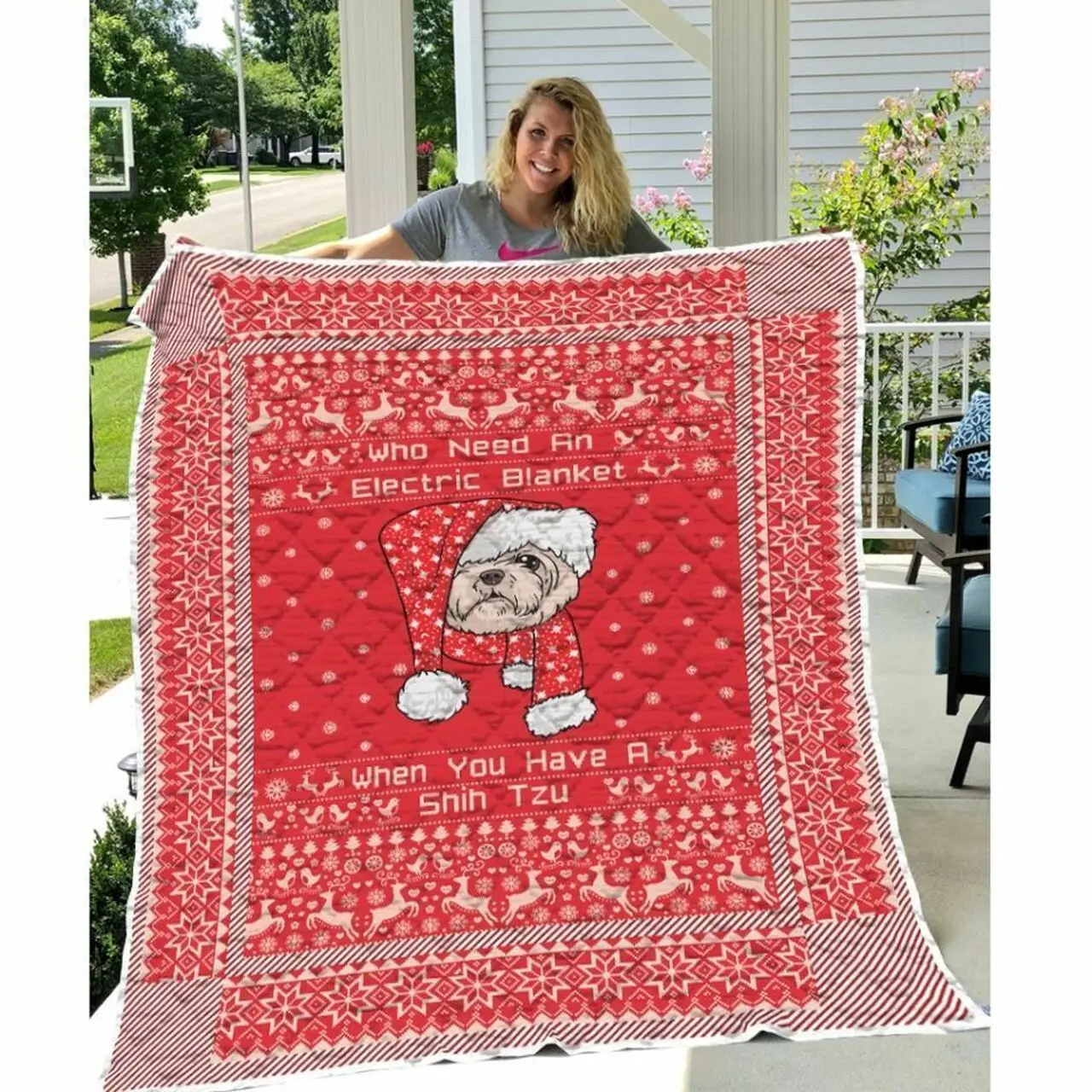 Who Needs An Electric Blanket When You Have Shih Tzu Quilt Ciets and Home Decor