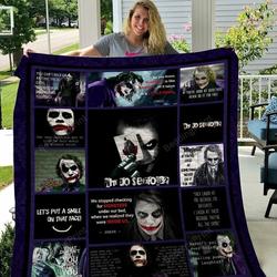 Why So Serious Joker Face Quilt Blanket and Home Decor