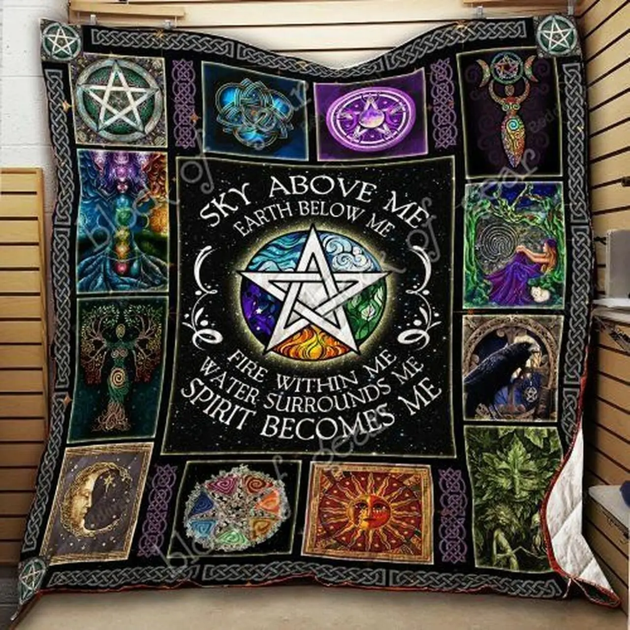 Wicca Pagan Quilt Blanket and Home Decor