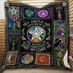 Wicca  Pagan Quilt Blanket and Home Decor