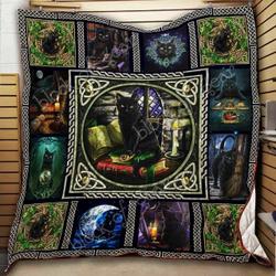 Wiccan Black Cat Ah Quilt Derqjv and Home Decor