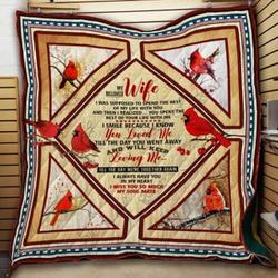 Wife In Heaven Cardinal Cl2100615Mdq Quilt Blanket and Home Decor