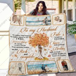 Wife To Husband Love Made Us Forever Together Quilt Blanket Dhc04012081Td and Home Decor