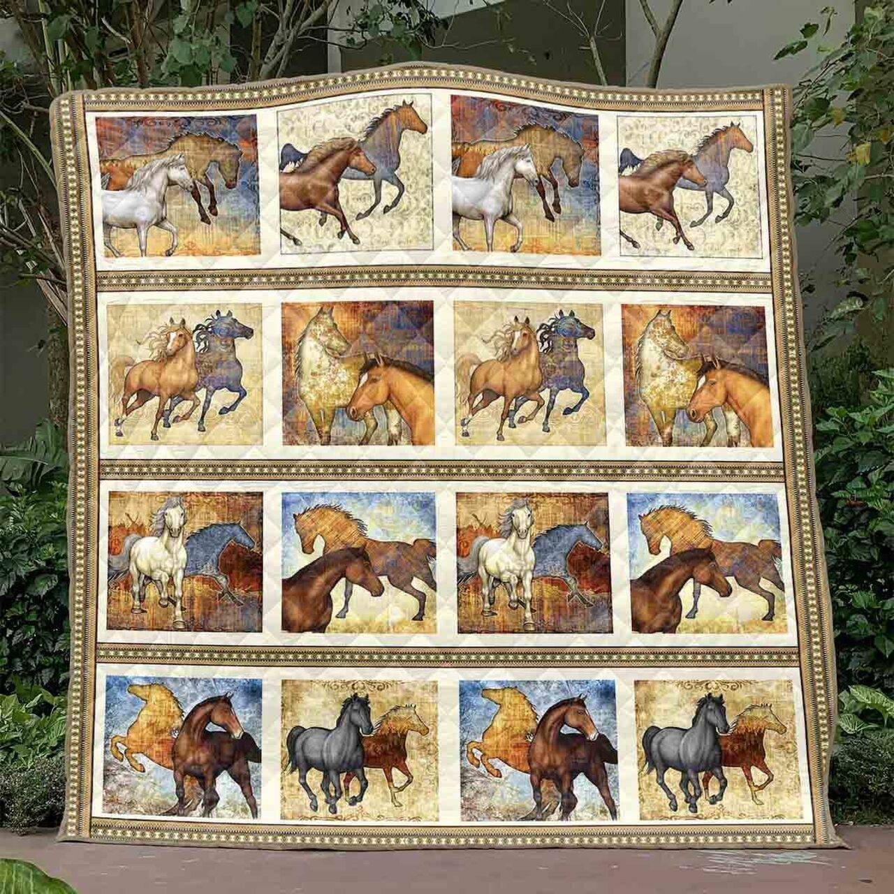 Wild Horses Pkt200657 Quilt Blanket and Home Decor