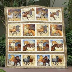 Wild Horses Pkt200657 Quilt Blanket and Home Decor