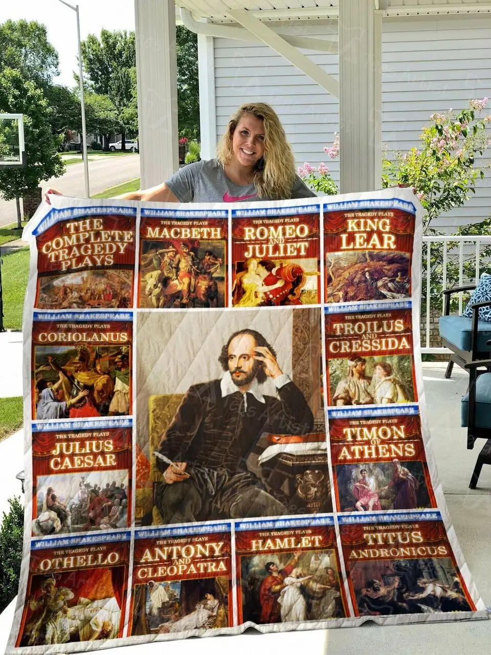 William Shakespeare Quilt Blanket 01037 and Home Decor