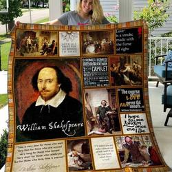 William Shakespeare Quilt Blanket Hvt110619  Quilt and Home Decor