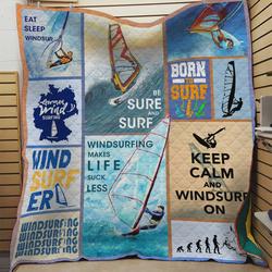 Windsurfing Makes Life Suck Less Quilt Blanket Great Customized Blanket Gifts For Birthday Christmas Thanksgiving and Home Decor