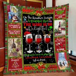 Wine Christmas Dac161107 Quilt Blanket and Home Decor