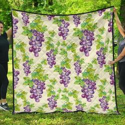 Wine Grape Cl12100750Mdq Quilt Blanket and Home Decor
