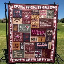 Wine Is Always The Answer Pkbg240504Quilt Blanket and Home Decor