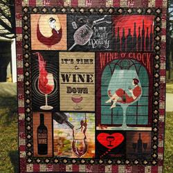 Wine Lady Pkt200658 Quilt Blanket and Home Decor