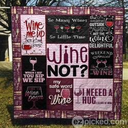 Wine Not Quilt Blanket Yhn2  Quilt and Home Decor
