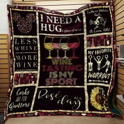 Wine Quote Quilt Blanket Dhc0102401Td and Home Decor