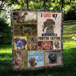 Wirehaired Pointing Griffon Color Cl10100251Mdq Quilt Blanket and Home Decor