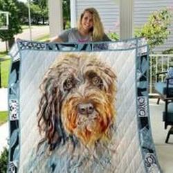 Wirehaired Pointing Griffon Quilt Blanket Lukk46 Dhc0301887Dd and Home Decor