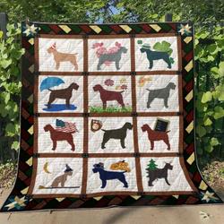 Wirehaired Pointing Griffon Tl310546 Quilt Blanket and Home Decor