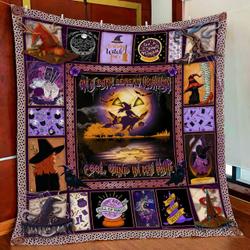 Witch On A Dark Desert Highway Quilt Blanket and Home Decor