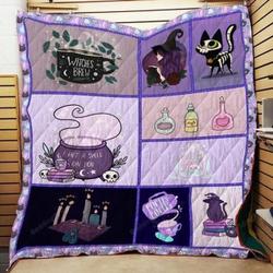 Witch  Purple  Quilt Blanket and Home Decor