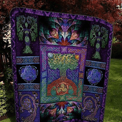 Witchcraft Tree Of Life Celtic Pattern Quilt Blanket Great Customized Gifts For Birthday Christmas Thanksgiving Perfect Gifts For Tree Of Life Lover and Home Decor