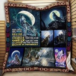 Wolf And Moon Cl18100814Mdq Quilt Blanket and Home Decor