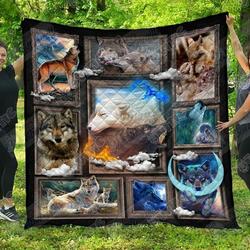 Wolf Gs-Cl-Ld0605 Quilt Blanket and Home Decor