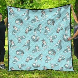 Wolf Hand Drawn Cl12100754Mdq Quilt Blanket and Home Decor