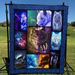 Wolf Love Quilt Blanket Vq06  Quilt and Home Decor