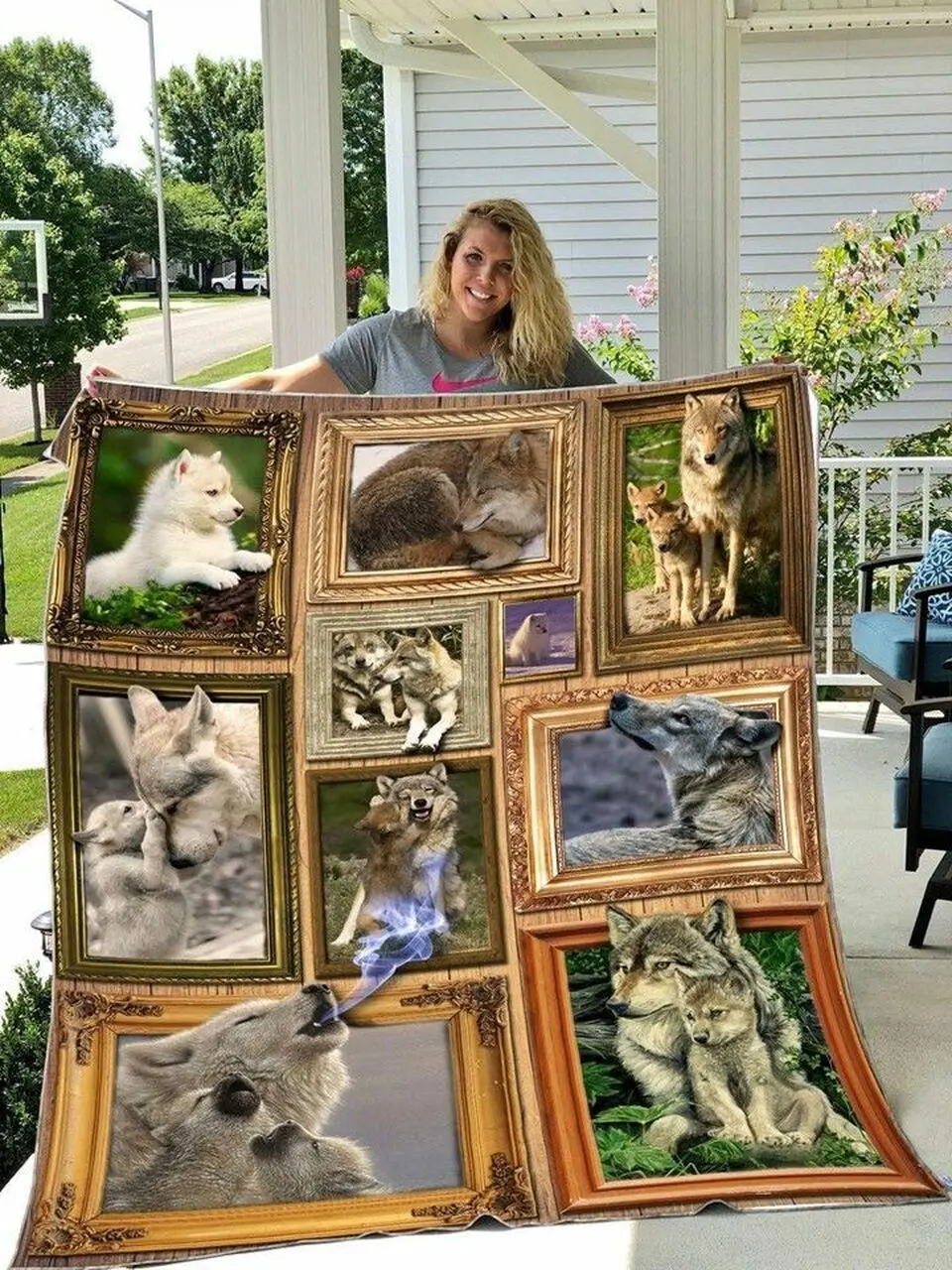 Wolf Love The Life Sc Quilt Derqcc and Home Decor