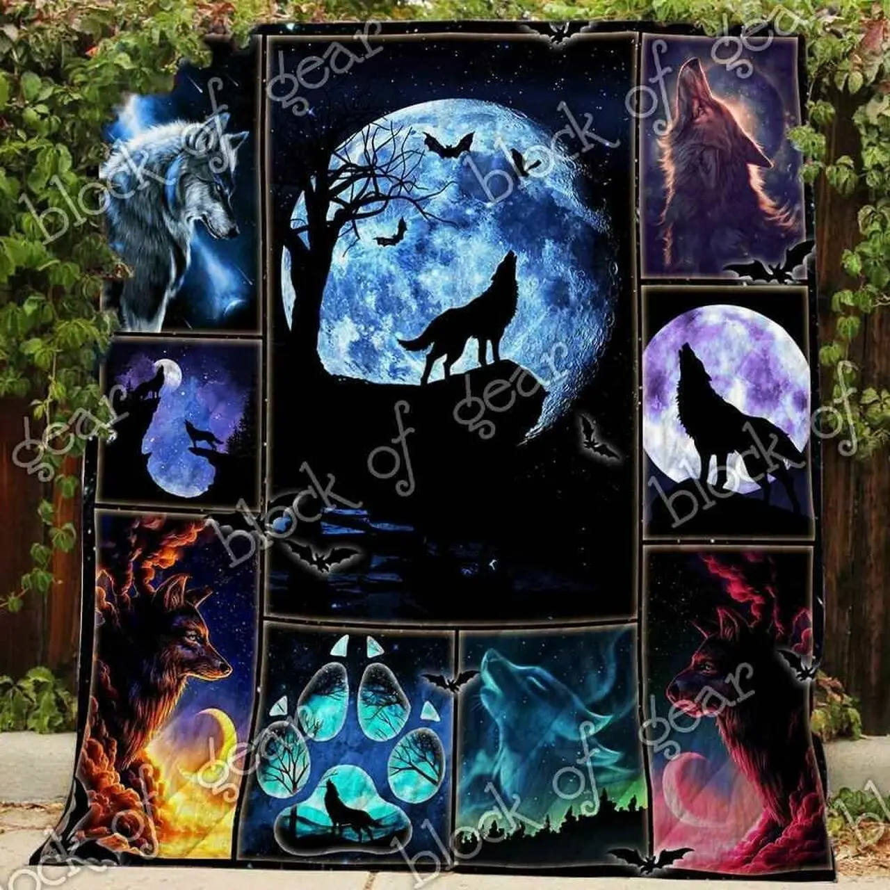 Wolf Moon Blanket Kc1707 Quilt and Home Decor
