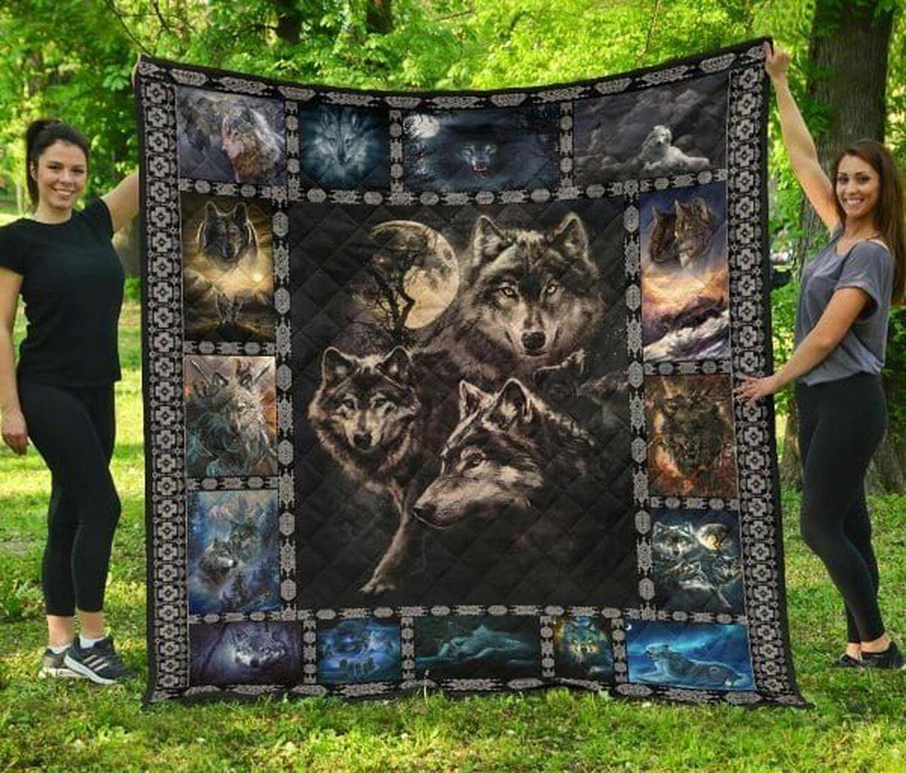 Wolf Mystical Wolves Quilt Blanket Dhc04011675Dd and Home Decor
