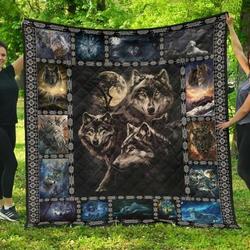 Wolf Mystical Wolves Quilt Blanket Dhc04011675Dd and Home Decor