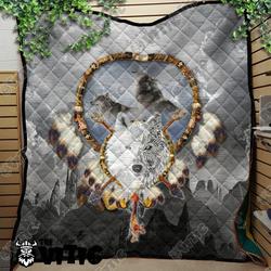 Wolf Quilt Blanket 3536 and Home Decor