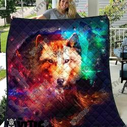 Wolf Quilt Blanket 3557 and Home Decor