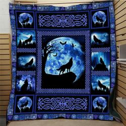 Wolf Quilt Blanket  Blanket and Home Decor