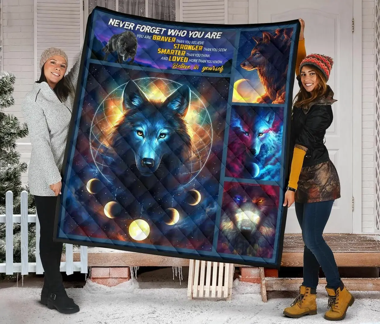 Wolf Quilt Blanket Dhc09121571Dd and Home Decor