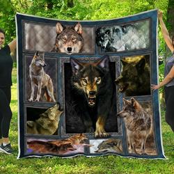 Wolf Quilt Blanket DHC13124083VT and Home Decor