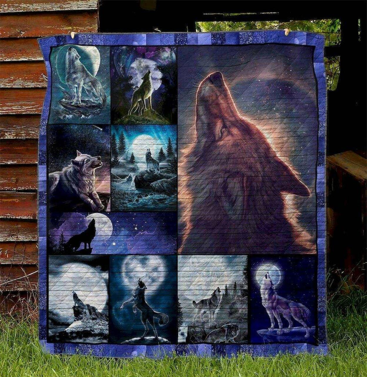 Wolf Vm130540 Quilt Blanket and Home Decor