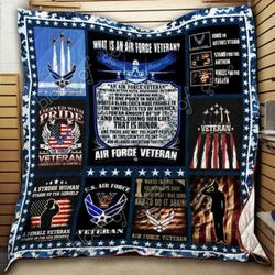Women Veteran Air Force Quilt Blanket Thh908  Quilt and Home Decor