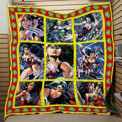 Wonder Woman Fight Quilt V3  Quilt and Home Decor