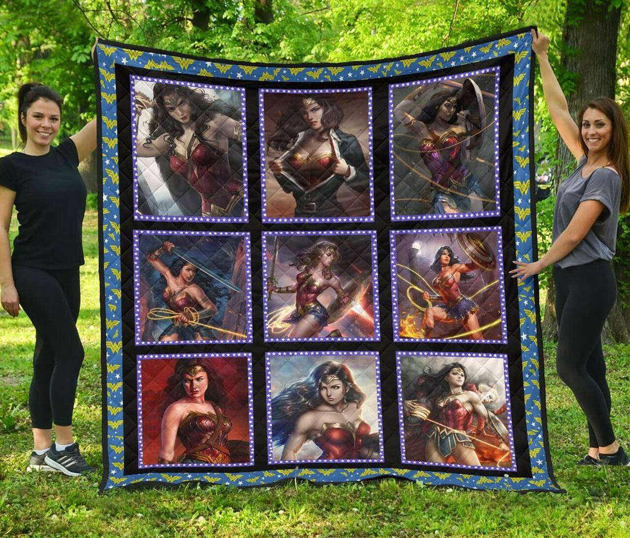 Wonder Woman While Premium Quilt Blanket Quilt and Home Decor