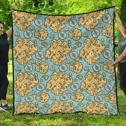 World Map Cl12100758Mdq Quilt Blanket and Home Decor