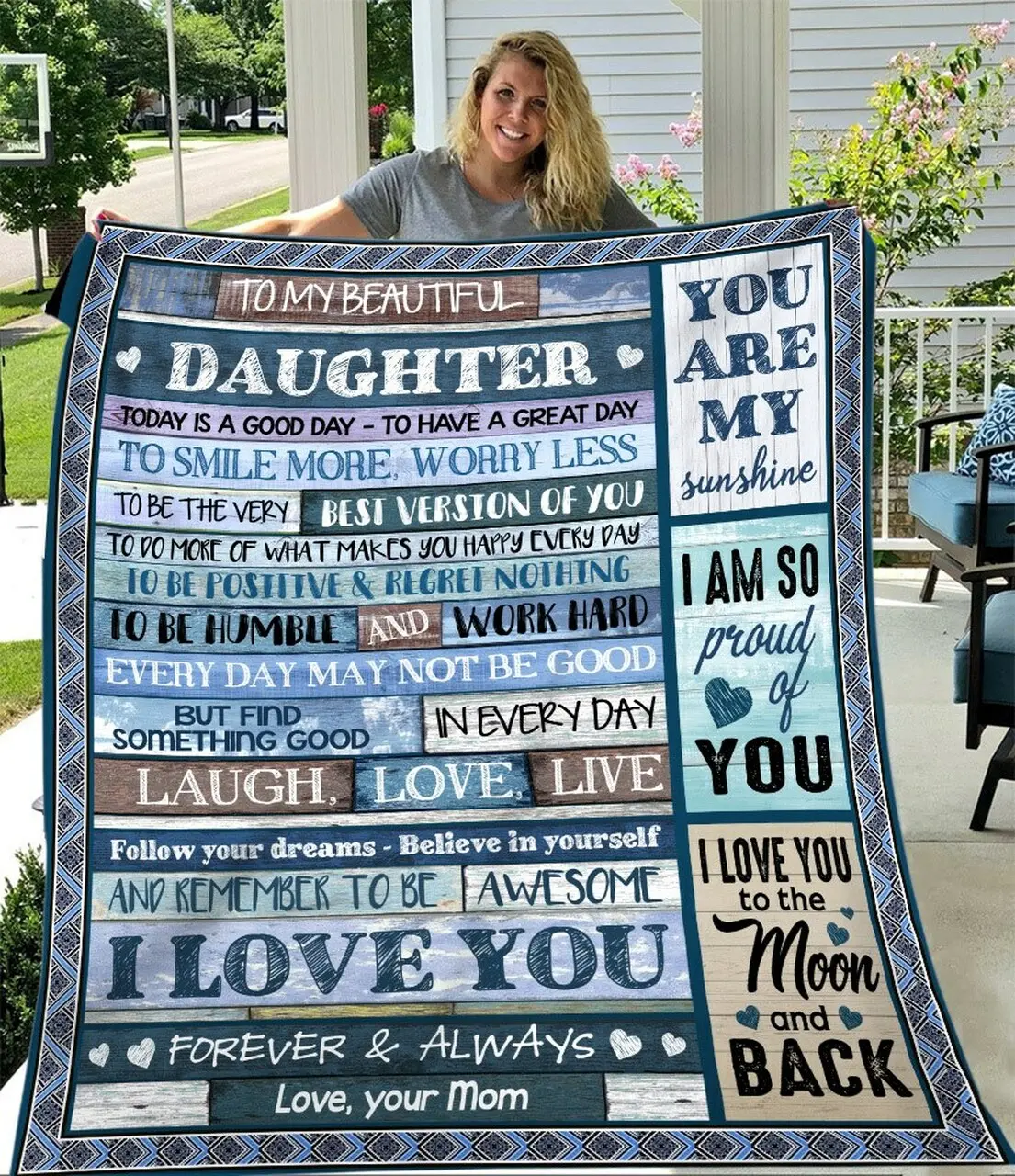 Wozoro Quilt You Are My Sunshine Twin King Queen Size and Home Decor
