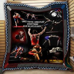 Wrestling Cl2100624Mdq Quilt Blanket and Home Decor