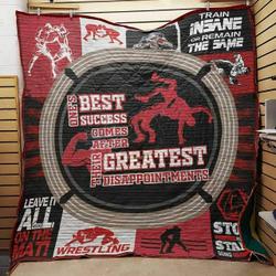 Wrestling OneS Best Success Comes After Their Greatest Disappointments Quilt Blanket Great Customized Gifts For Birthday Christmas Thanksgiving Perfect Gifts For Wrestling Lover and Home Decor