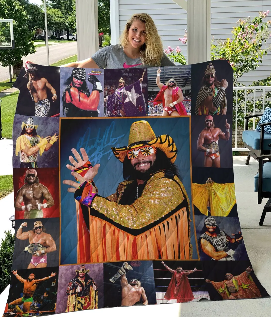 Wwe Randy Savage Quilt Blanket and Home Decor