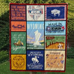 Wyoming Gs-Cl-Dt0207 Quilt Blanket and Home Decor