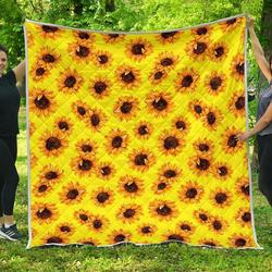 Yellow Sunflower Cl17100742Mdq Quilt Blanket and Home Decor
