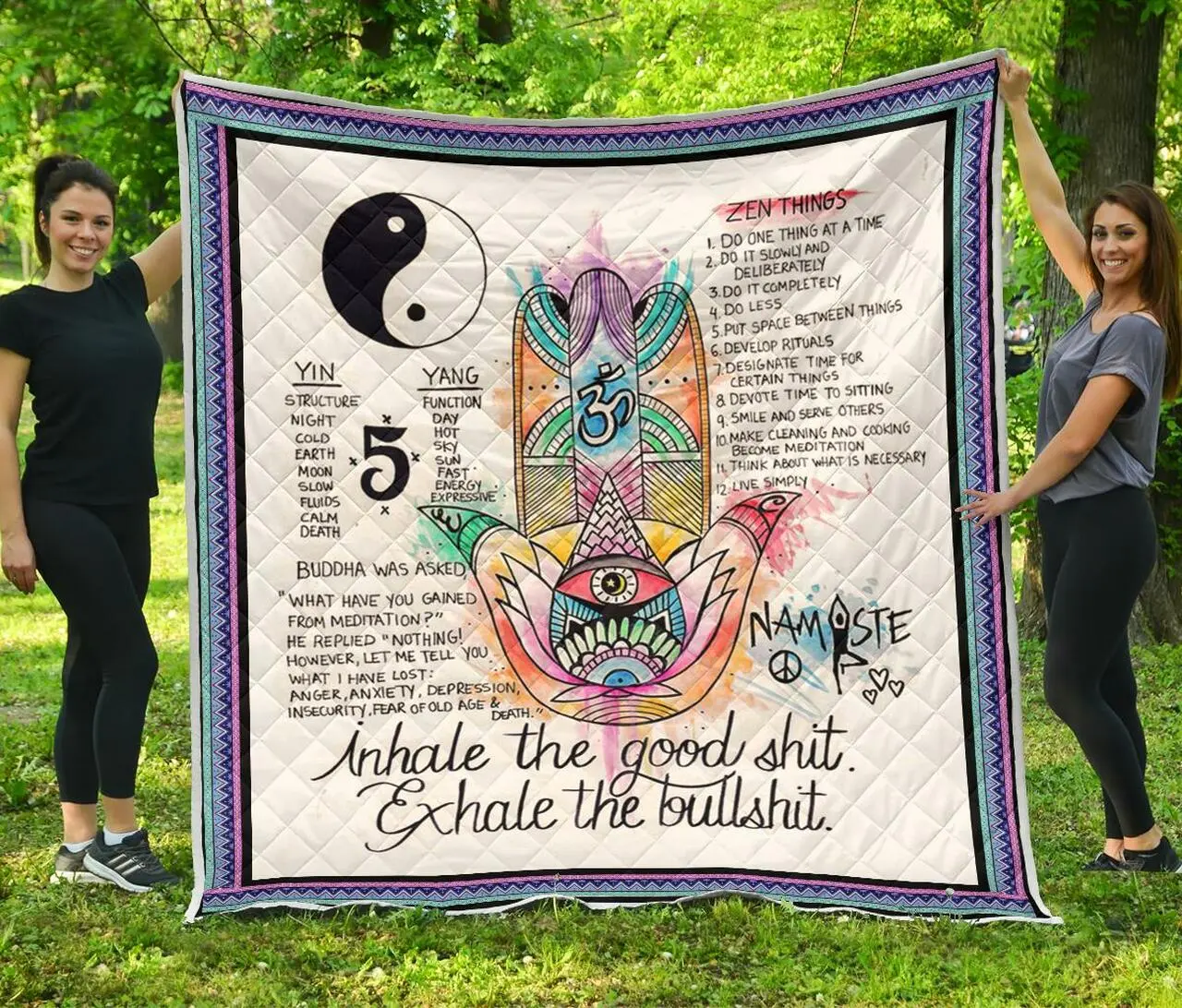 Yoga Exhale Quilt Quilt and Home Decor