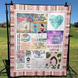 Yoga Heals The Soul Pk270560 Quilt Blanket and Home Decor